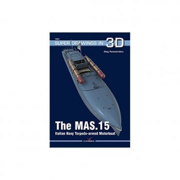 Super Drawings in 3D 16082 The Mas-15 Italian Navy Torpedo-Armed Motorboat